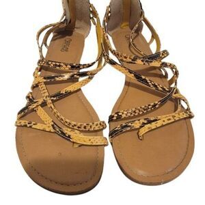 Carlos By Carlos Santana Amara Womens Yellow Black Slingback Sandal Size US 10M